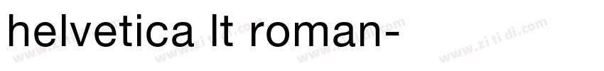 helvetica lt roman字体转换